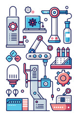 Poster - Modern Factory Automation Design with Robotics and Manufacturing