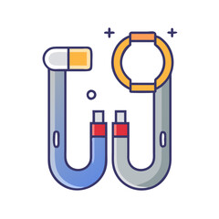 Poster - Modern Vector Illustration of a Dual Connector Cable