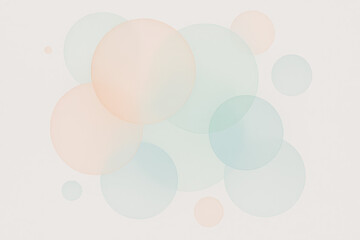 Poster - This abstract features layered translucent circles in soft pastel hues symbolizing strategic growth and business decision-making with calm efficiency