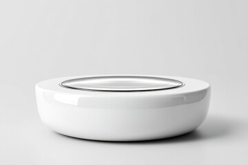 Poster - Modern white ceramic bowl design showcasing minimalist aesthetics and functional elegance in a contemporary setting