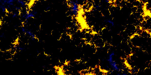 Wall Mural - Abstract fire background. Black background with golden spots fire sparkle textured design. black and yellow background with vintage background. fire and smoke