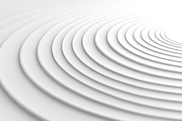 Poster - Curved white lines create a smooth and modern design in a minimalist setting