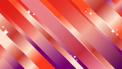 Poster - Red dynamic vector background with diagonal lines and halftone texture. Perfect for energetic layouts, elegant designs, modern posters, or promotional materials