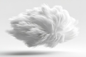 Poster - Fluffy white cloud swirling against a light background creating a soft and dreamy atmosphere