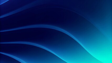Poster - Abstract background glow curve lines on dark blue green background luxury copy space with elegant futuristic light waves, digital motion energy, modern gradient effect for design and decor