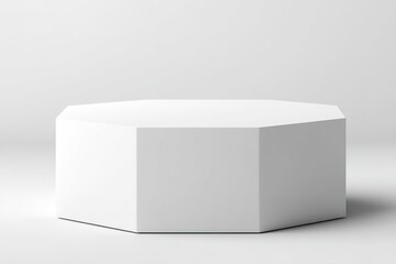 Poster - Sleek modern octagonal coffee table showcasing minimalistic design in a bright indoor setting