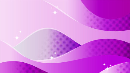 Poster - Purple vector gradient background with smooth wave shapes and halftone texture. Perfect for modern designs, web, posters, and presentations