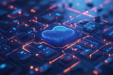 Aufkleber - A cloud computing concept image