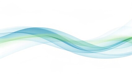 Poster - Gray green and blue flow of wavy lines abstract wave, modern digital background with fluid motion, dynamic soft curves blending in harmony, perfect for contemporary abstract design themes