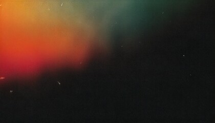Aufkleber - abstract film light leak texture with vintage dust scratch overlay, vibrant red orange green gradient background for photo overlays or retro design aesthetic

