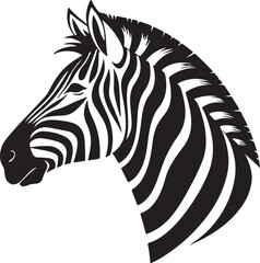 Fototapete - Zebra head vector and portrait silhouette Zebra head logo vector illustration and zebra head vector