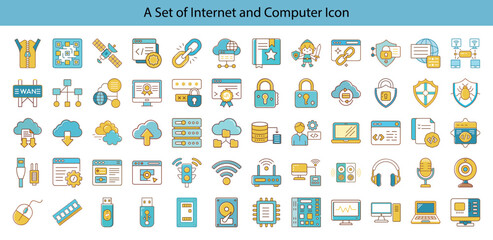 Set of Internet and Computer Icons