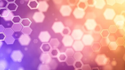 Poster - Abstract purple geometric bokeh. Hexagons background. Futuristic design with soft light effects and elegant glow for digital art, tech presentations, or modern graphic backgrounds