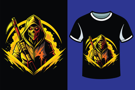 X monster horror , electric green, blood splatter, 4k, cyberpunk, t-shirt design