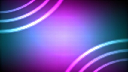 Aufkleber - Neon glowing circle rays, light round lines in the dark, planet style neon wave lines. Energetic electric concept design for wallpaper, banner, background, abstract loop digital flare energy shine