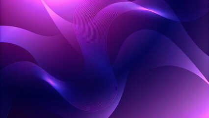 Leinwandbilder - Purple modern wavy abstraction with soft curly lines, futuristic fluid background design, abstract violet gradient waves, elegant swirl pattern for digital art and web graphics