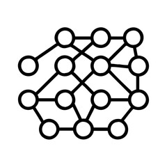 Aufkleber - Network connection graph diagram structure node link communication system technology internet data web design