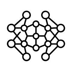 Poster - Network connection diagram node graph structure linked data system communication technology concept design