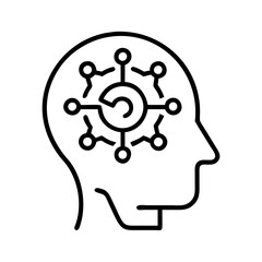 Poster - Artificial intelligence ai brain head technology machine learning neural network concept idea