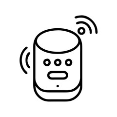 Poster - Smart speaker voice assistant device home automation iot technology wireless connection design