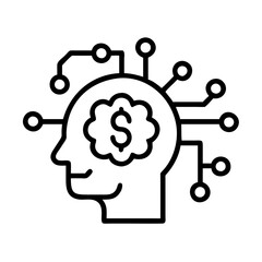 Poster - Financial intelligence brain network artificial intelligence money mind innovation concept idea