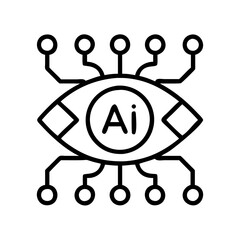 Poster - Ai artificial intelligence eye technology machine learning neural network vision concept future