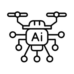 Poster - Ai drone technology artificial intelligence innovation unmanned aerial vehicle future tech system