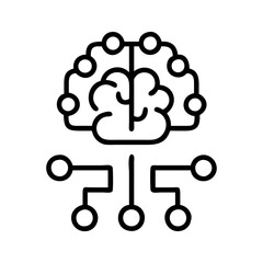 Poster - Ai brain artificial intelligence neural network machine learning technology connection concept innovation