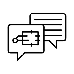Aufkleber - Communication diagram speech bubble message talk conversation dialogue discussion icon symbol