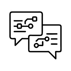Poster - communication strategy planning conversation diagram discussion outline business talk bubble icon
