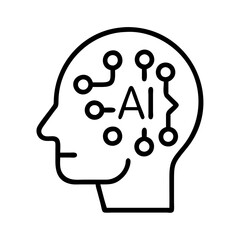 Poster - ai brain artificial intelligence machine learning neural network deep learning head tech mind idea