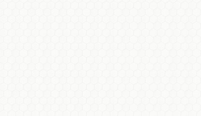 Poster - Minimal white hexagonal geometric pattern forming sleek seamless background, perfect for digital design and print applications
