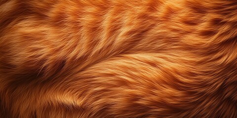 closeup of soft, fluffy red dog fur showing rich texture and warm color great for pet, animal, or te