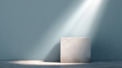 Poster - empty podium bathed in spotlight set against vibrant background