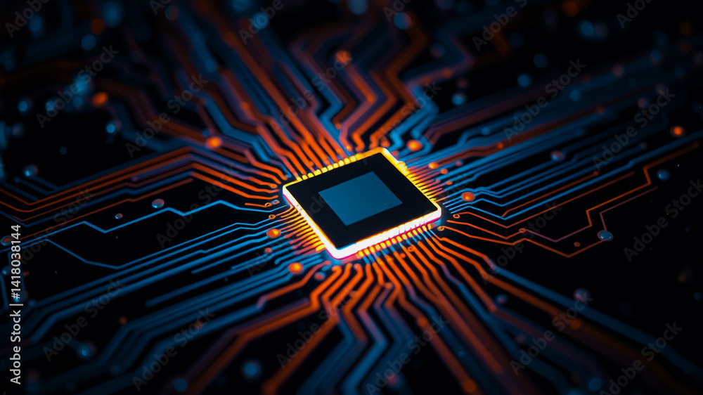 AI Technology Background Abstract Circuit Board Design for Business ...