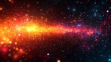 Wall Mural - Cosmic energy stream through a starlit nebula.