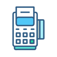 Poster - Card Reader Device Icon Representing Digital Payment and Secure Transaction