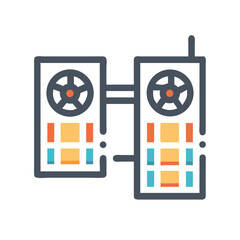 Poster - Dual Graphics Cards Icon Representing SLI GPU Setup and High-Performance Gaming