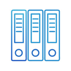 Fototapete - File Binders Icon Representing Document Organization and Filing System