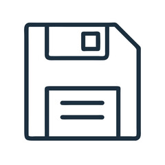 Poster - Floppy Disk Icon Representing Saved Document and Digital Storage