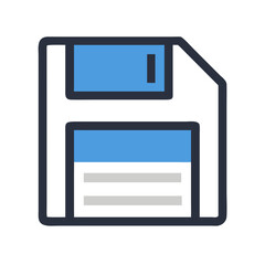 Poster - Floppy Disk Icon Representing Saved Document and Digital Storage
