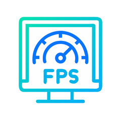 Poster - FPS Gauge Icon Representing Frame Rate Performance and Gaming Graphics Quality