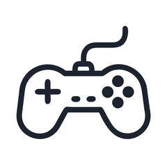 Aufkleber - Joystick Icon Representing Gaming Controller and Interactive Gameplay Device