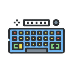 Poster - Keyboard Keys Icon Representing Gaming Controls and Interactive Input Configuration