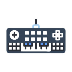 Poster - Keyboard Keys Icon Representing Gaming Controls and Interactive Input Configuration