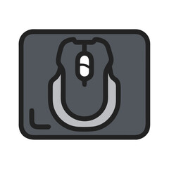 Poster - Mouse on Pad Icon Representing Gaming Mousepad and Precision Control Surface