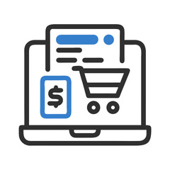 Poster - Online Checkout Icon Representing E-Commerce Payment Process and Digital Transaction