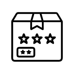 Aufkleber - Package with Star Rating Icon Representing Product Review and Customer Feedback