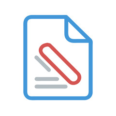 Poster - paperclip-icon-representing-document-attachment