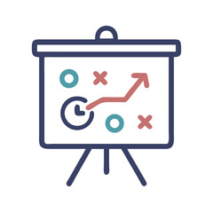 Aufkleber - Presentation Board Icon Representing Business Strategy and Corporate Planning